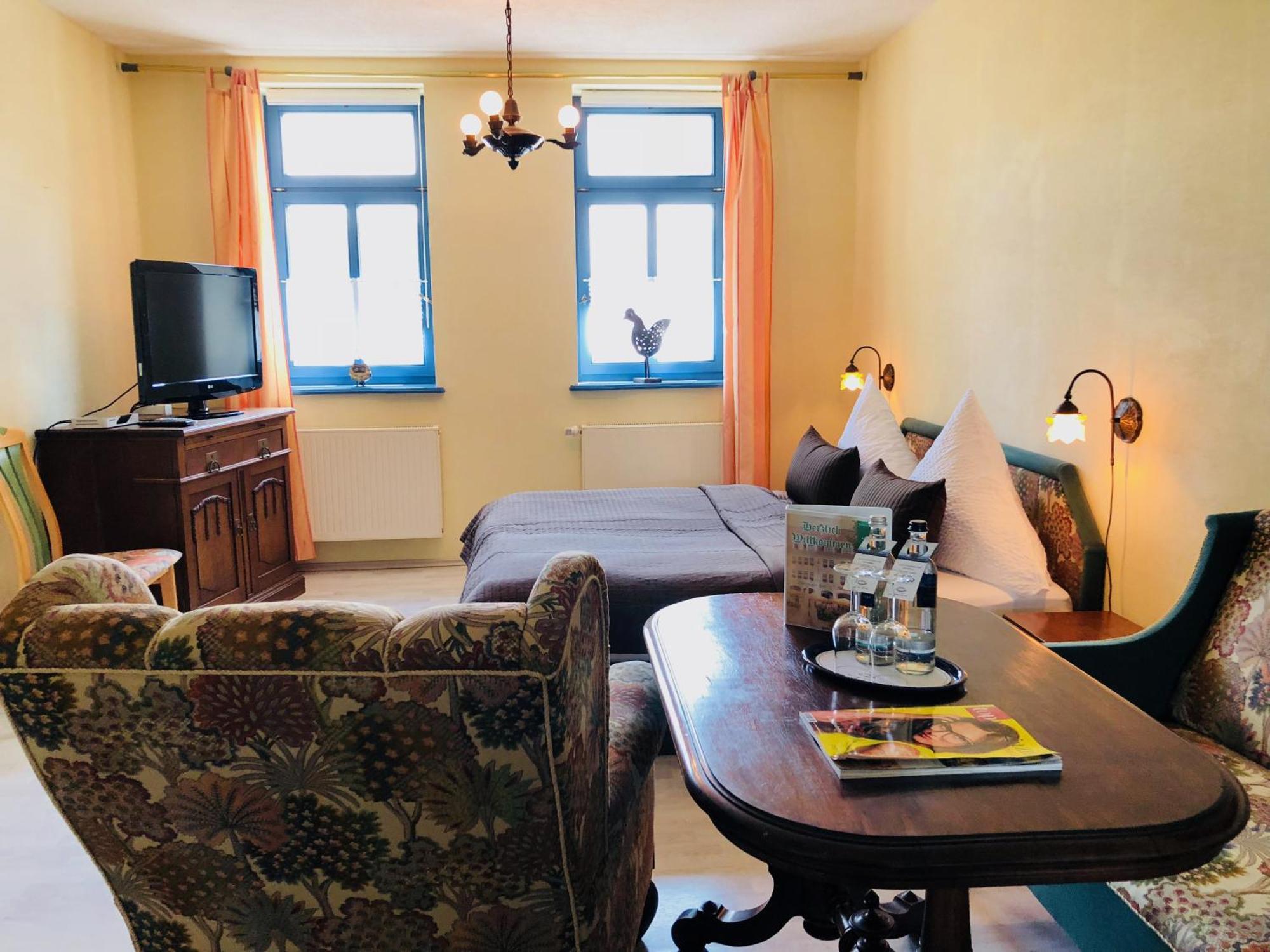 Hotel-Restaurant Thueringer Hof Bad Frankenhausen Oda fotoğraf